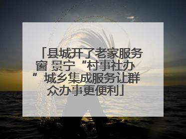 县城开了老家服务窗 景宁“村事社办”城乡集成服务让群众办事更便利