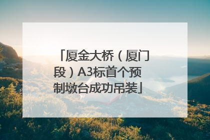 厦金大桥（厦门段）A3标首个预制墩台成功吊装