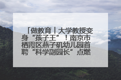 做教育︱大学教授变身“孩子王”！南京市栖霞区燕子矶幼儿园首聘“科学副园长”点燃萌娃科学梦