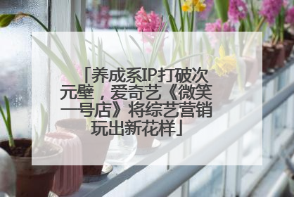 养成系IP打破次元壁，爱奇艺《微笑一号店》将综艺营销玩出新花样