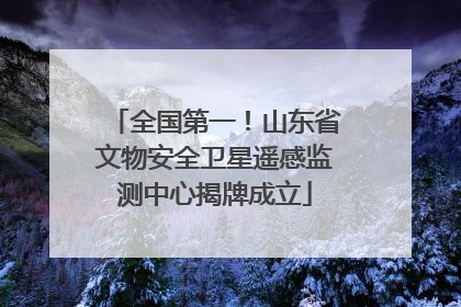 全国第一！山东省文物安全卫星遥感监测中心揭牌成立