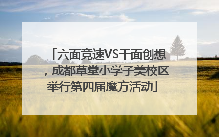 六面竞速VS千面创想，成都草堂小学子美校区举行第四届魔方活动