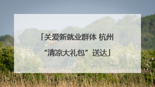 关爱新就业群体 杭州“清凉大礼包”送达