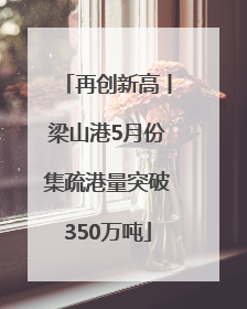 再创新高丨梁山港5月份集疏港量突破350万吨