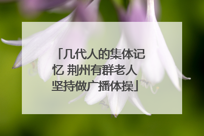 几代人的集体记忆 荆州有群老人坚持做广播体操