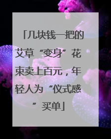 几块钱一把的艾草“变身”花束卖上百元，年轻人为“仪式感”买单