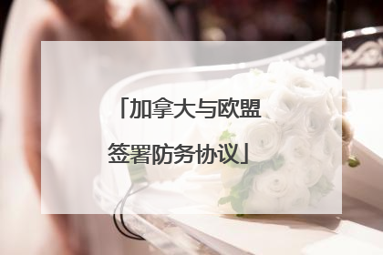 加拿大与欧盟签署防务协议