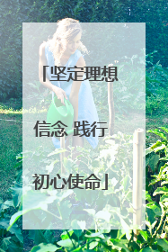 坚定理想信念 践行初心使命