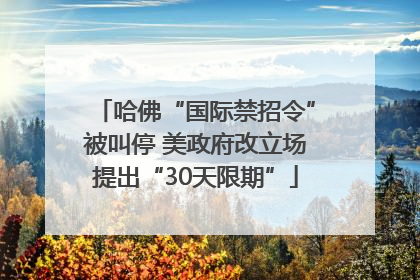 哈佛“国际禁招令”被叫停 美政府改立场提出“30天限期”