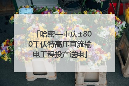 哈密—重庆±800千伏特高压直流输电工程投产送电