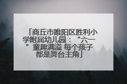 商丘市睢阳区胜利小学附属幼儿园：“六一”童趣满溢 每个孩子都是舞台主角
