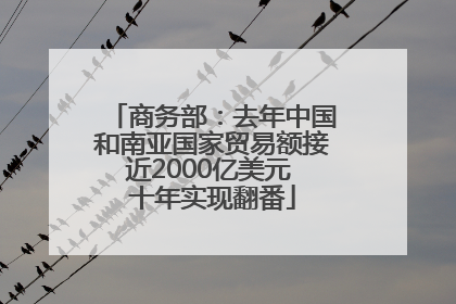 商务部：去年中国和南亚国家贸易额接近2000亿美元 十年实现翻番