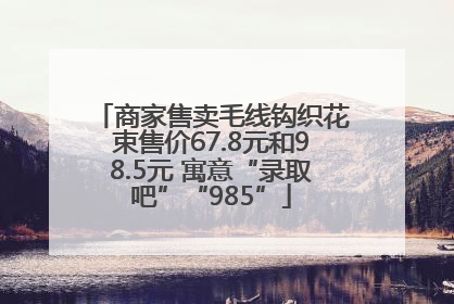 商家售卖毛线钩织花束售价67.8元和98.5元 寓意“录取吧”“985”