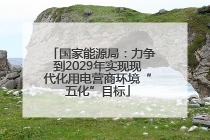 国家能源局：力争到2029年实现现代化用电营商环境“五化”目标