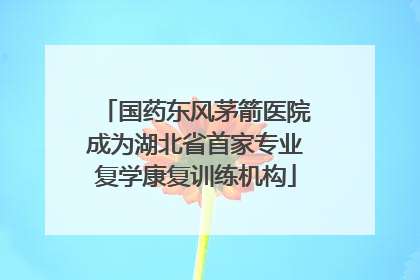 国药东风茅箭医院成为湖北省首家专业复学康复训练机构