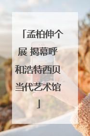孟柏伸个展 揭幕呼和浩特西贝当代艺术馆