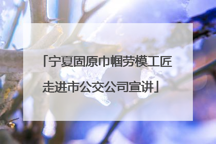 宁夏固原巾帼劳模工匠走进市公交公司宣讲