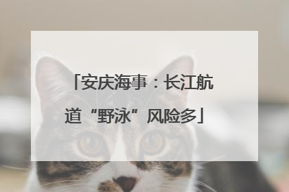 安庆海事：长江航道“野泳”风险多
