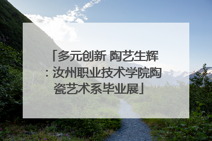 多元创新 陶艺生辉：汝州职业技术学院陶瓷艺术系毕业展