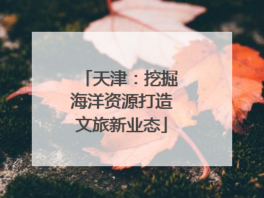 天津：挖掘海洋资源打造文旅新业态