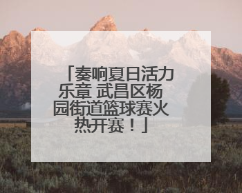 奏响夏日活力乐章 武昌区杨园街道篮球赛火热开赛！