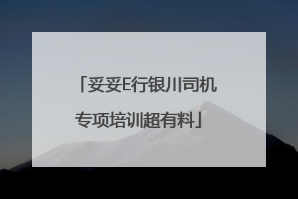 妥妥E行银川司机专项培训超有料