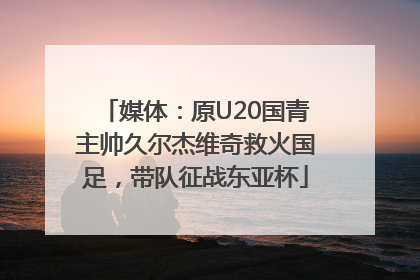 媒体：原U20国青主帅久尔杰维奇救火国足，带队征战东亚杯