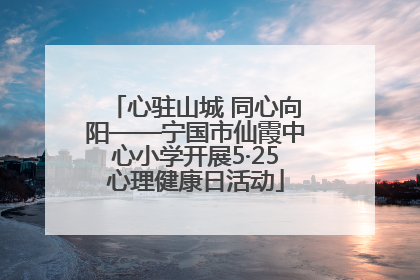 心驻山城 同心向阳——宁国市仙霞中心小学开展5·25心理健康日活动
