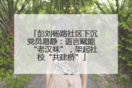 彭刘杨路社区下沉党员易静：语言赋能“老汉味”，架起社校“共建桥”