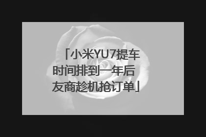 小米YU7提车时间排到一年后 友商趁机抢订单