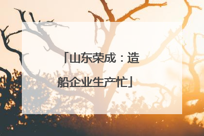 山东荣成：造船企业生产忙