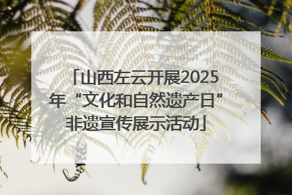 山西左云开展2025年“文化和自然遗产日”非遗宣传展示活动