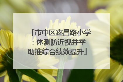 市中区鑫昌路小学：体测防近视并举 助推综合绩效提升