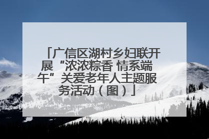 广信区湖村乡妇联开展“浓浓粽香 情系端午”关爱老年人主题服务活动（图）