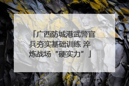 广西防城港武警官兵夯实基础训练 淬炼战场“硬实力”