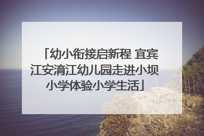 幼小衔接启新程 宜宾江安淯江幼儿园走进小坝小学体验小学生活