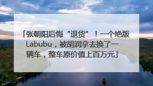 张朝阳后悔“退货”！一个绝版Labubu，被胡润拿去换了一辆车，整车原价值上百万元