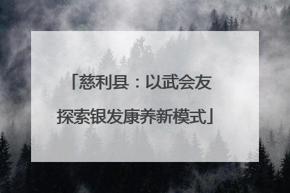 慈利县：以武会友 探索银发康养新模式