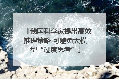 我国科学家提出高效推理策略 可避免大模型“过度思考”