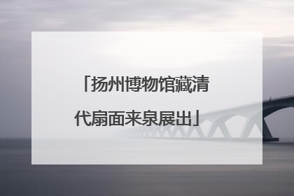 扬州博物馆藏清代扇面来泉展出