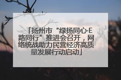 扬州市“绿扬同心·E路同行”推进会召开，网络统战助力民营经济高质量发展行动启动
