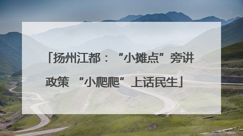 扬州江都：“小摊点”旁讲政策 “小爬爬”上话民生
