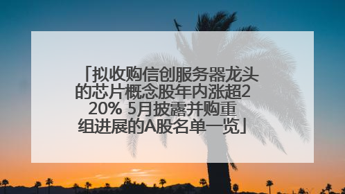 拟收购信创服务器龙头的芯片概念股年内涨超220% 5月披露并购重组进展的A股名单一览