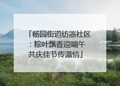 杨园街道纺器社区：粽叶飘香迎端午 共庆佳节传温情