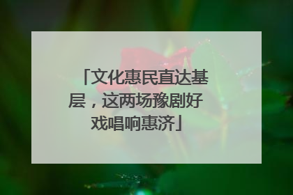 文化惠民直达基层，这两场豫剧好戏唱响惠济