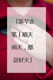 新华走笔丨晴天雨天，都是好天