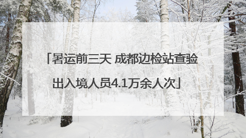 暑运前三天 成都边检站查验出入境人员4.1万余人次