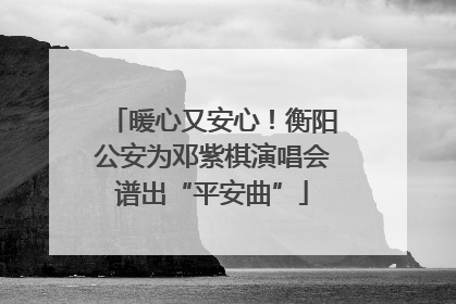 暖心又安心！衡阳公安为邓紫棋演唱会谱出“平安曲”