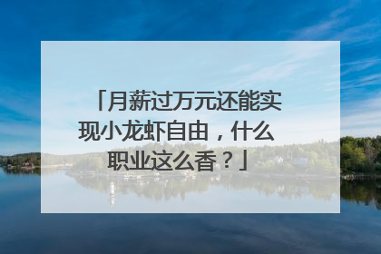 月薪过万元还能实现小龙虾自由，什么职业这么香？