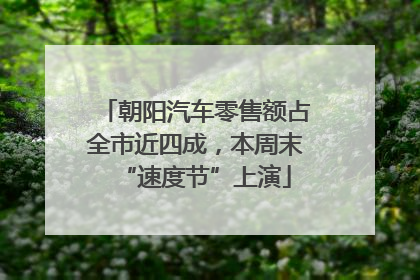 朝阳汽车零售额占全市近四成，本周末“速度节”上演